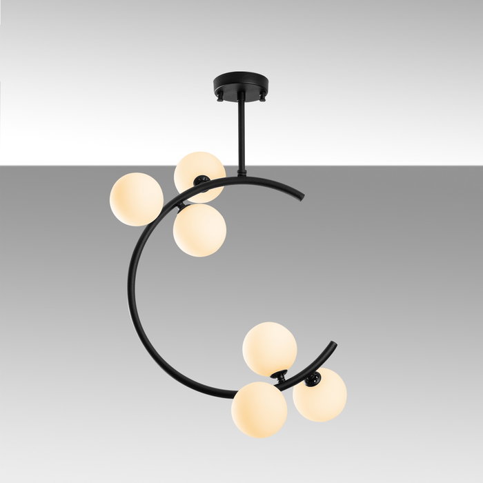 Opviq Luminar - 14125 Lámpara de araña de cuerpo metálico Negro Opviq Luminar - 14125 Lámpara de araña de cuerpo metálico Negro